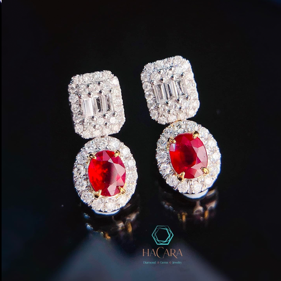 Vàng 18K - Ruby Natural - Diamond - CR8