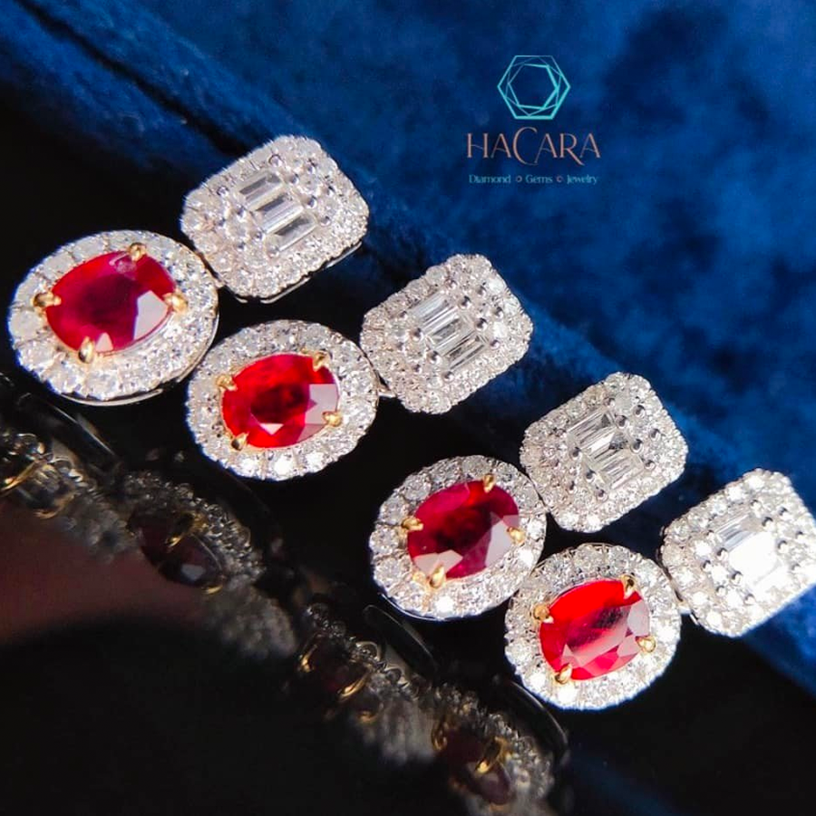 Vàng 18K - Ruby Natural - Diamond - CR8