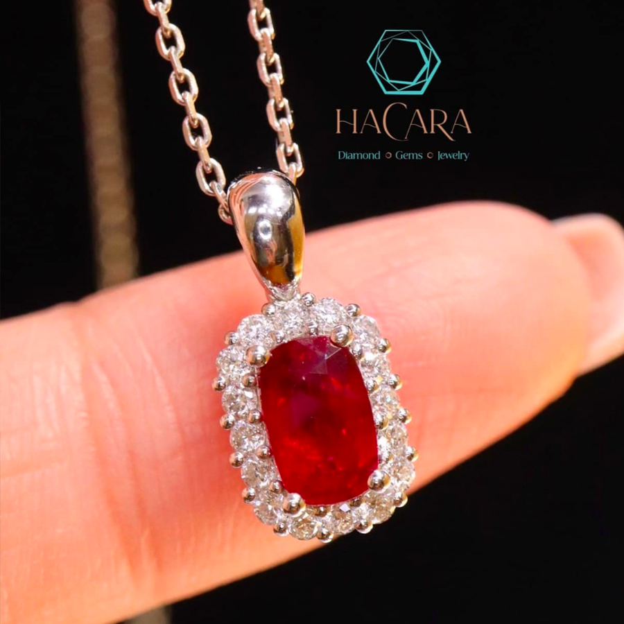 Vàng 18K - Ruby Natural - Diamond - CR9